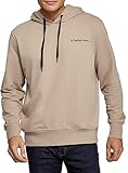 Tipo de escote: Con Capucha oodji Ultra Hombre Sudadera de Algodón con Capucha y Estampado, Beige, ES 52-54 / L