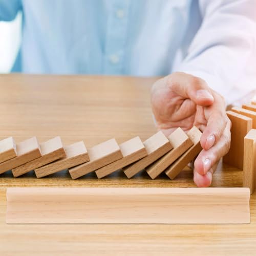 Soportes de madera para fichas de dominó x10 miniatura 5