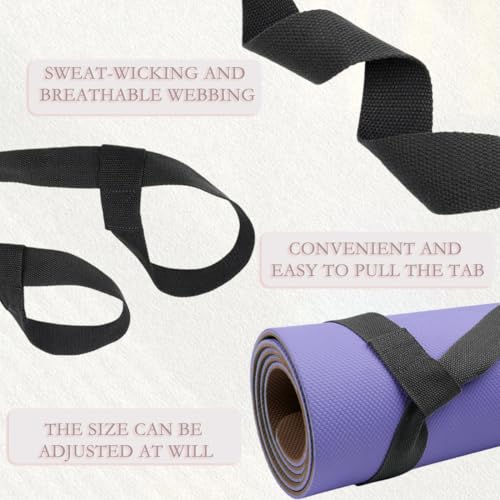 BAVALIN Yoga Mat Strap for Carrying - Cotton Yoga Mat Carry Strap Sling, Adjustable Loops for all Mat Sizes(Yoga Mat not included) - Image 4