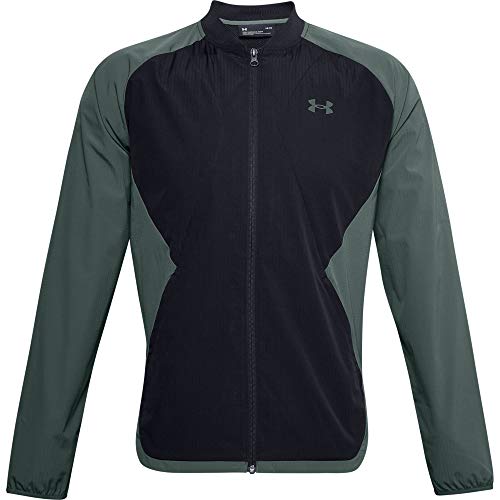 Under Armour Men's Novelty Wind Bomber Full-Zip T-Shirt , Black (001)/Black , Medium #TOP3