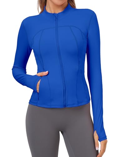 VUTRU Womens Workout Yoga Jacket Lightweight Zip Up Athletic Jacket Lightweight Cropped Jacekt with Pockets2