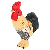 Sans danger pour : fabriquée en bois fiable, cette figurine décorative en bois est sans danger pour les membres, artisanat en bois, modèle de coq