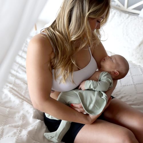 Bonsie Skin to Skin Babywear Footie - Green Baby Footed Bodysuit - Avocado2