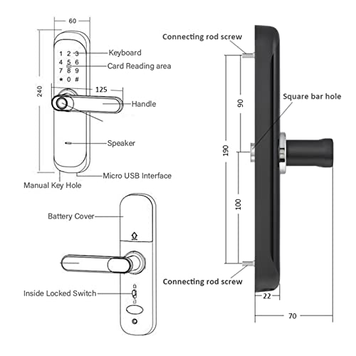 Serrure empreinte digitale Tuya X3 pour sécurité de maison connectée - 8