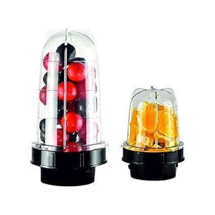 Philocaly Enterprise Bullet Juicer Jars - Compatible With Any Mixer, 350Ml & 550Ml, Stainless Steel - Black