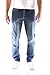JACK & JONES Mens Blue Jeans Slim Fit Button Fastening Low Rise Strech Jeans for Men, Blue Denim, 32W / 30L