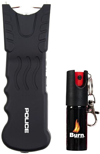 Police Stun Gun Burn Pepper Spray Combo - 916 Black