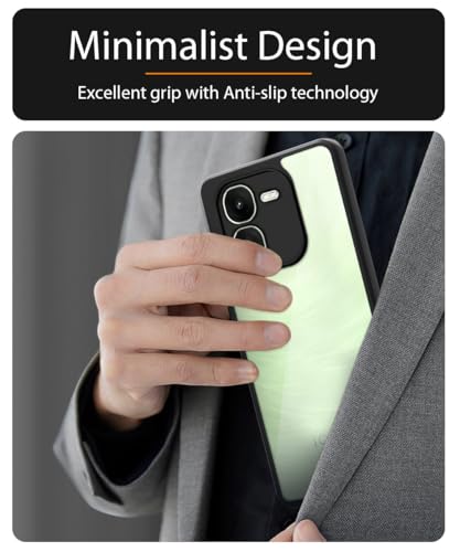 Image of WOW IMAGINE Shockproof Hybrid Back Cover for iQOO Z9x 5G | Hard Slim fit Back Case | PC & TPU | Clear Transparent Case - Black