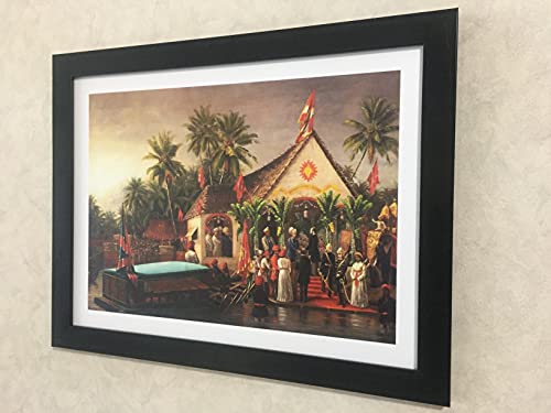 Image of Adventures� *Queen of Travancore & A Royal Meeting*- Two Paintings by Raja Ravi Varma, Set of 2 Wall D�cor Frames. Matt Satin Print with MDF & 1 inchPS Black Frame. Size 14 inchx18 inch each.