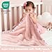 Pro Goleem Fleece Baby Blankets for Girls with 2 Inch Satin Trim, Super Soft Plush Receiving Blanket for Infant Toddler Newborn, Cozy 30x40 Inch Crib & Stroller Blanket (Pink)