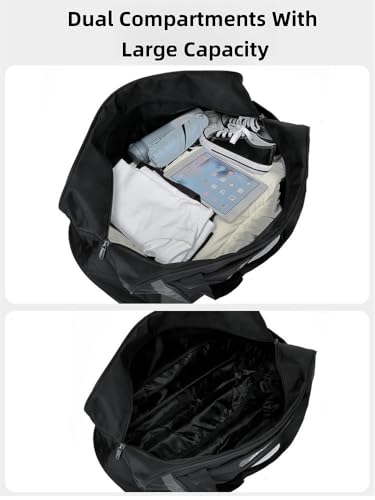 Rolling Duffle Bag with Wheels Trolley Travel Bag Carry On Luggage Travel Suitcase Soft Lightweight Suitcase Overnight Weekender Bag for Unisex Adult4