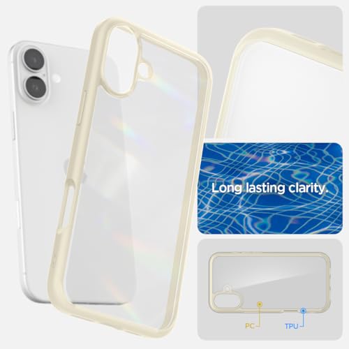 Image of Spigen for iPhone 16 Plus Case, Ultra Hybrid [No Magnet Ring][Anti-Yellowing] - Mute Beige