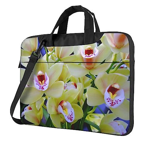 Sacoche ordinateur portable orchidées haut de gamme, porte-documents de travail masculin