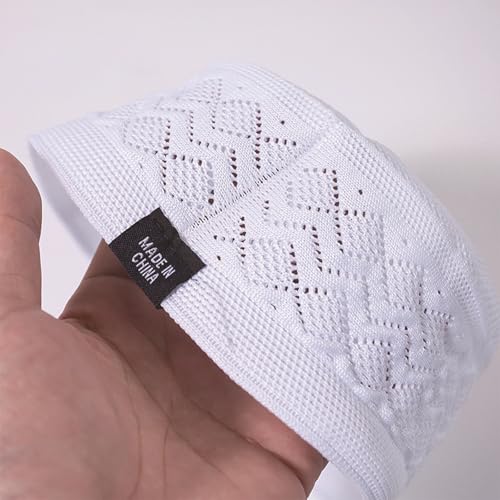 UncleS Traditional Muslim Prayer Hat Breathable Kufi with Hollowout Pattern for Cultural Event and Religious Assembly Muslim Prayer Hat2