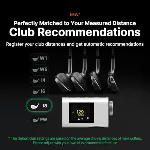 FineCaddie UPL2000 Golf Rangefinder with Slope, Dual Display (External LCD & Viewfinder), 0.1s Measurement, Fast Pin Lock with Vibration, 1125-Yard Range, ±1 Yard Accuracy, Lightweight 4.0 oz, White — view 6
