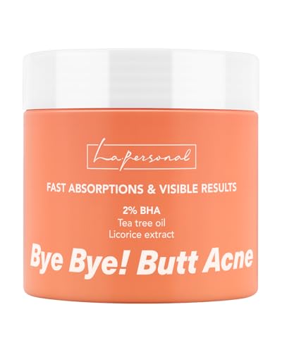 LA.PERSONAL Glúteos Acné Crema 160ml, Reducir Muslos y Glúteos los Acné, Granos y Manchas oscuras, Crema Antiacne Cuerpo, Hidratante y Suavizante, Restaurar Finura Piel