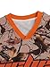 SOLY HUX Men's Jersey Shirt Short Sleeve V Neck Soccer Jerseys Sports T-Shirts Summer Tops Streetwear Orange Multi Large