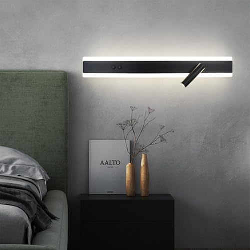Foco orientable de pared LED con doble interruptor para leer en la cama sin molestar