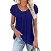 Womens T Shirts Cotton Summer Tops for Women 2024 Trendy Work Out Tops Gym for Women Cami Tops for Women Workout Tank Tops T Shirts for Women Plus Size Tops for Women（5-Dark Blue,Large）