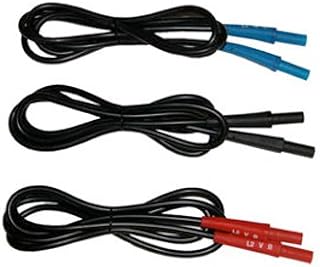 AEMC 2121.55 3-Piece Color-Coded Replacement Lead Set with Clip for 6608 and 6609 Phase and Motor Rotation Tester