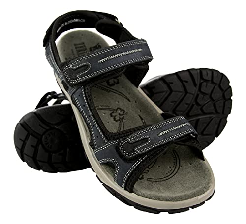 Sandalias de trekking para mujer Zerimar, calzado cómodo de piel para senderismo y paseos