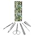 Animal Tree of Life Monkey Koala Toucan Pattern Stainless Steel Manicure Pedicure Grooming Beauty Care Travel Kit