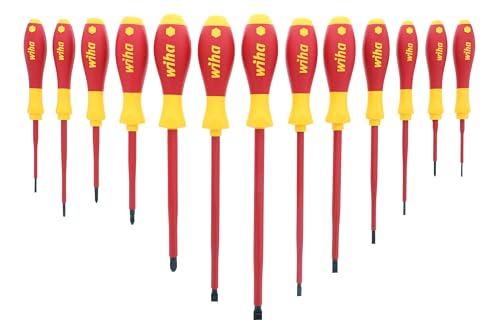 Wiha Conjunto de chaves de fenda com isolamento Phillips e fenda 32094, 1000 volts, 13 peças