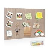 Große Filz Pinnwand Selbstklebend, Tutamaz DIY Filz Memoboards Set für Fotos Bilder Postkarten Filzboard Memotafeln Memo Board Wanddekoration für Büro Küche Fotos Memos,Dunkles Kamelbraun
