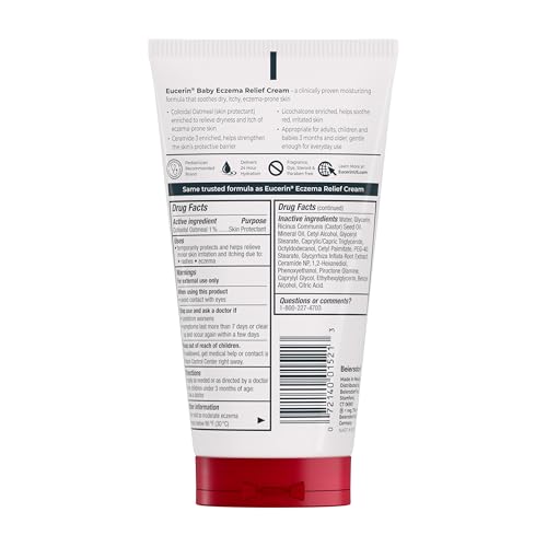 Eucerin Baby Eczema Relief Body Cream, Steroid & Fragrance Free for 3+ Months of Age, 5 oz. Tube
