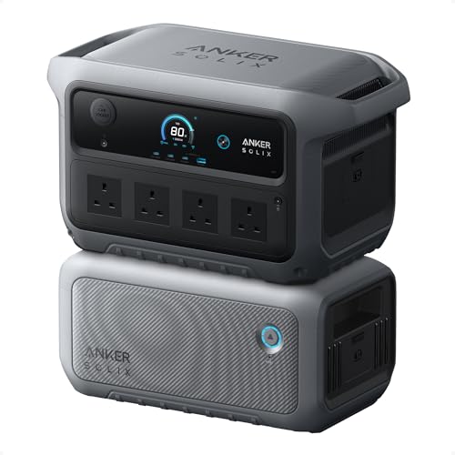 Image of Anker SOLIX C2000 Gen 2 Portable Power Station with Expansion Battery, 2400W (Peak 4000W) Solar Generator, 4096Wh LiFePO4 Battery, Fast Charge 100% in 58 Min, Home Backup, Camping, RV & Emergency