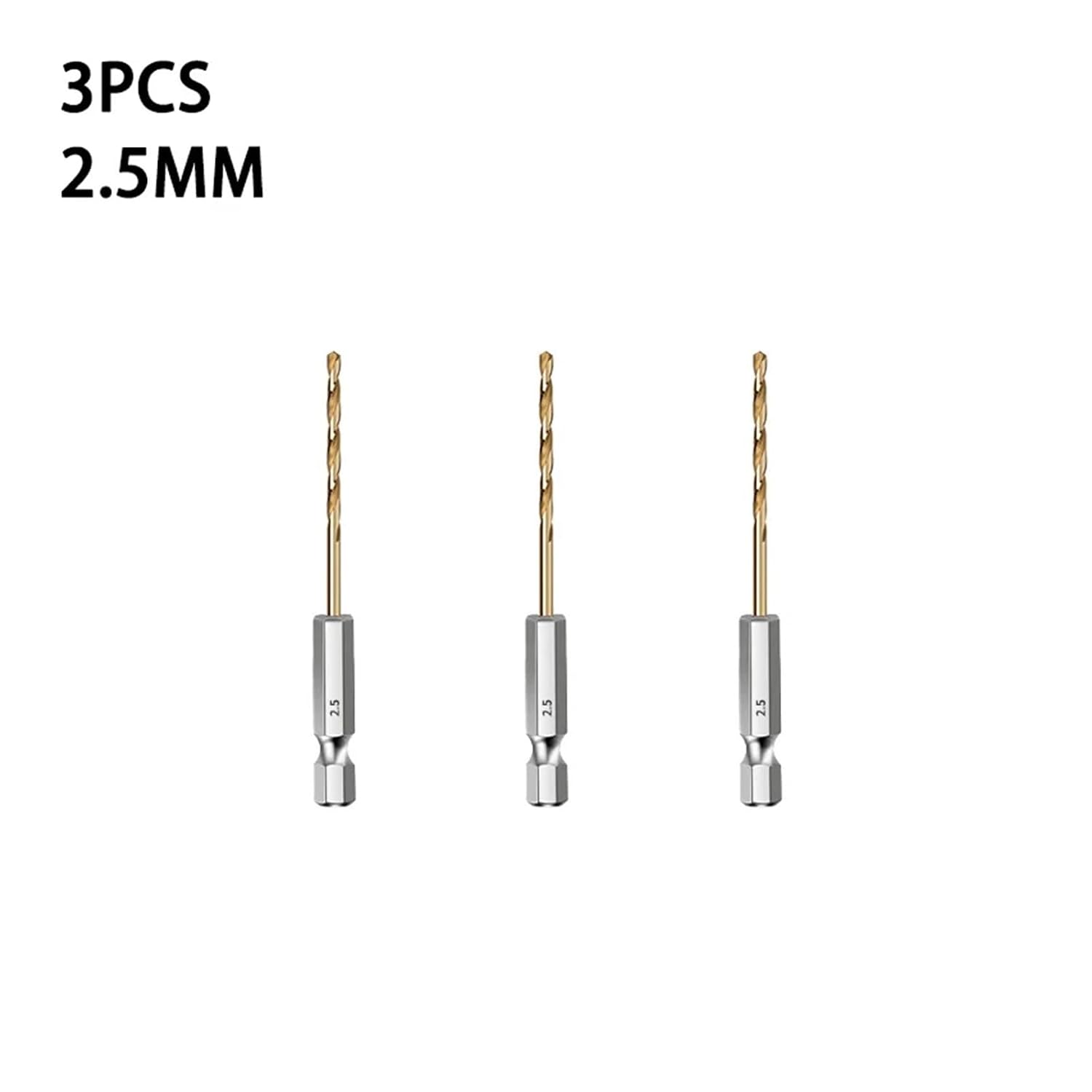 13pcs 1.5-6.5mm HSS High Speed Steel Titanium Coated Drill Bit Set 1/4 Hex Shank 1.5mm-6.5mm Hexagonal Handle Twist Drill