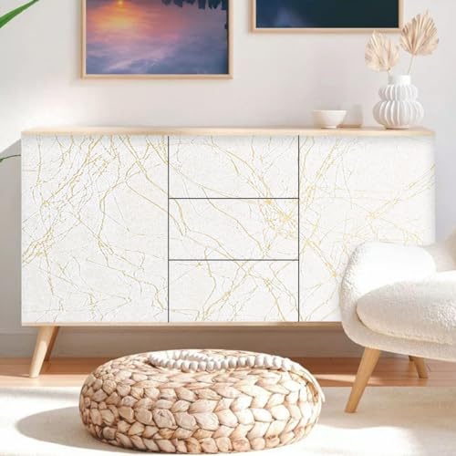 Papel de Parede Lavável Autoadesivo Fios Dourados 5 Metros