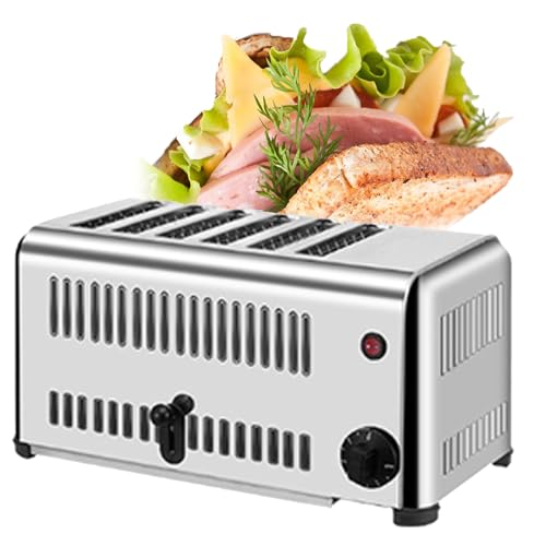 Stainless Steeltoaster, Lots for Thick Breads Bagel Function, Long Slot Toaster for Bagels Waffles and Toast, 5 Browning Levels, Stainless Steel, Removable Tray,Fourpieces
