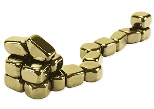 TimeTEX Magnetische Gold-Nuggets - ca. 20 St&uuml;ck - Magnetsteine mit goldfarbener Oberfl&auml;che - 93167