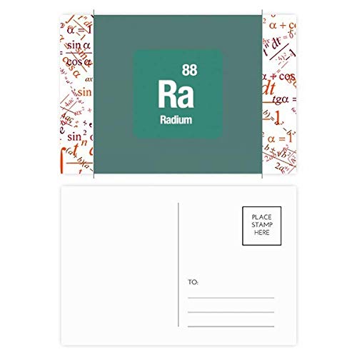 Cartes postales formule chimique Radium DIYthinker 20pcs papeterie science enseignant