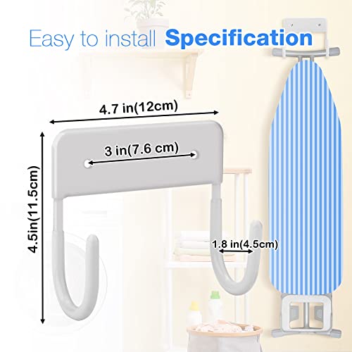 Ironing Board Wall Mount Ironing Board Hanger Wall Mount For Laundry Rooms,White #TOP2