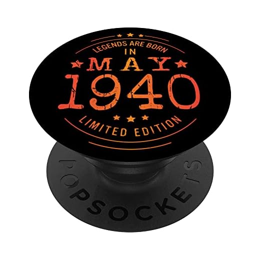 Cumpleaños Mayo 1940 Edición Limitada Regalo Legend May PopSockets PopGrip Intercambiable