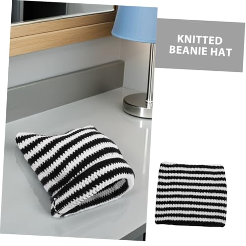 Bonnet rayé à oreilles de chat Healvian lot de 2