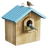 Auslar Bird House for Outside, Wooden Birdhouses for Outdoors, Bluebird House for Outside Clearance, Hanging Bird Houses for Cardinals Finch Wren Swallow for for Garden Viewing