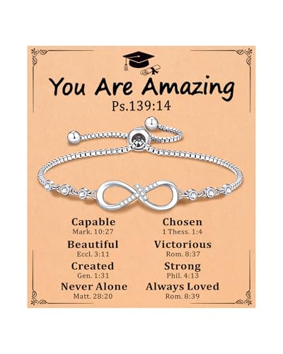 Image of UNGENT THEM Infinity Love CZ Cross Bracelet Christian Graduation Gifts