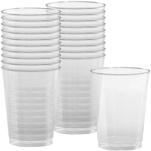 Premium 10oz Clear Plastic Tumblers - (Pack Of 10) - Elegant For Parties & Events