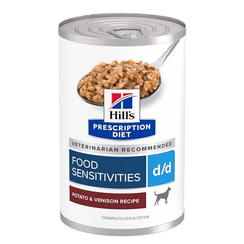 Hill\'s Prescription Diet d/d Food Sensitivities Wet Dog Food, Potato & Venison, 13 oz. Cans, 12-Pack