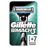Gillette Mach3 Maquinilla de Afeitar Hombre + 7 Cuchillas de Recambio, Regalos Originales para Hombre Gillette Mach3 Maquinilla de Afeitar Hombre + 7 Cuchillas de Recambio, Regalos Originales para Hombre