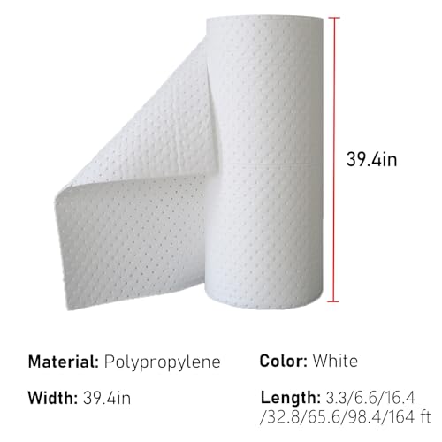 ERRULAN Oil Absorbent Pads Marine, Bilge/Garage Spill Control Pad, Fuel/Fuel Absorbent Mat for Home Garage Laboratory Absorb Oils and Petrol Based Fuels(L 6.6ft)