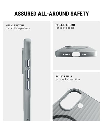 Image of DailyObjects Polycarbonate Beam Magnetic Protective Cover Compatible with iPhone 16 | Camera & Body Protection|Anti Shock,Scratch Resistant|Precise Cutouts & Modern Design|Wireless Charging White