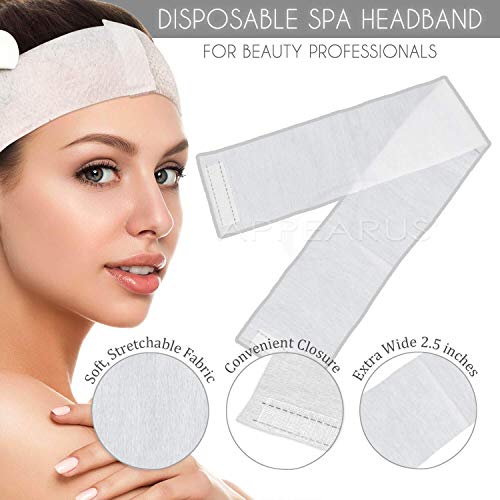 Appearus 100 Ct. Disposable Spa Facial Headbands With Convenient Closure #TOP1