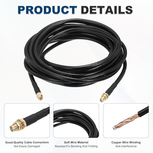 Cable coaxial de baja pérdida SMA macho a hembra KMR240 con blindaje de 50 ohm 5
