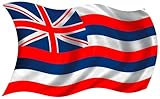 Hawaiian Flag - Hawaiian Art Decal - Car Window Bumper Sticker