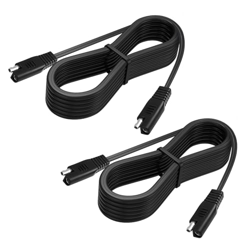 2 Pcs 12Ft SAE Extension Cable Compatible with Battery Tender Chargers, Replace Part Number 081-0148-12, Quick Connect Cable Replacement, Suitable for Motorcycle, Cars, ATVs and More