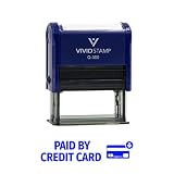 Vivid Stamp Płatne kartą kredytową Business samoprzylepne gumowe stemple (niebieski atrament) - Q-300 (2 sztuki)